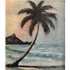 Image 6 : 1930s DIAMONDHEAD WAIKIKI COASTLINE OIL PAINTING by THOMAS L LEWIS.