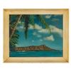 Image 1 : STUNNING OVERSIZED TINTED PHOTO PRINT OF DIAMONDHEAD BEACH.