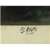 Image 2 : LOVELY VINTAGE "HAWAIIAN SUNSET" Signed F.J. ALLETS WATERCOLOR PAINTING.