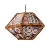 Image 2 : OCEANIC ARTS #2388 "TAPA SQUASH SHADE" SWAG LAMP.