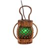 Image 2 : GREEN FLOAT LAMP WITH ROPE, BAMBOO, AND CORK.