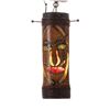 Image 1 : ORCHIDS OF HAWAII BAMBOO HANGING LAMP WITH RESIN INLAY.