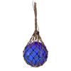 Image 2 : VINTAGE 12" OCEANIC ARTS BLUE GLASS FLOAT LIGHT.