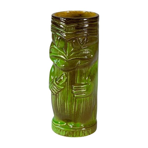 GREEN HAWAIIAN INN "KNIFE LICKER" TIKI MUG.