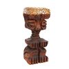 Image 1 : RARE WITCO "KAU" BARSTOOL TIKI STOOL WITH LEOPARD PRINT SEAT.