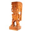 Image 1 : VINTAGE CARVED HAWAIIAN KU GOD TIKI FIGURE WITH SQUARE BASE.