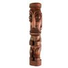 Image 1 : AMAZING STYLIZED MARQUESAN TIKI FIGURAL POLE HOLDING MINI TIKI SIGNED "GARD".
