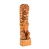 Image 2 : VINTAGE HEAVILY STYLIZED CARVED KU GOD TIKI FIGURE.