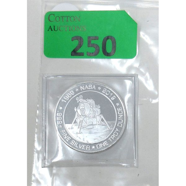 1 Oz .999+  Silver 2019 NASA Apollo 11 Round 