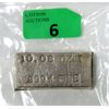Image 1 : Vintage 10.08 Oz .999+  Silver Loaf Bar 