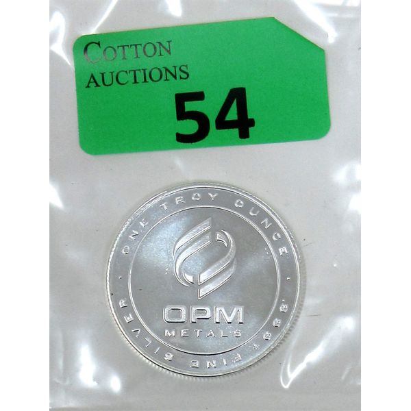 1 Oz .999+  Silver OPM Metals Round 