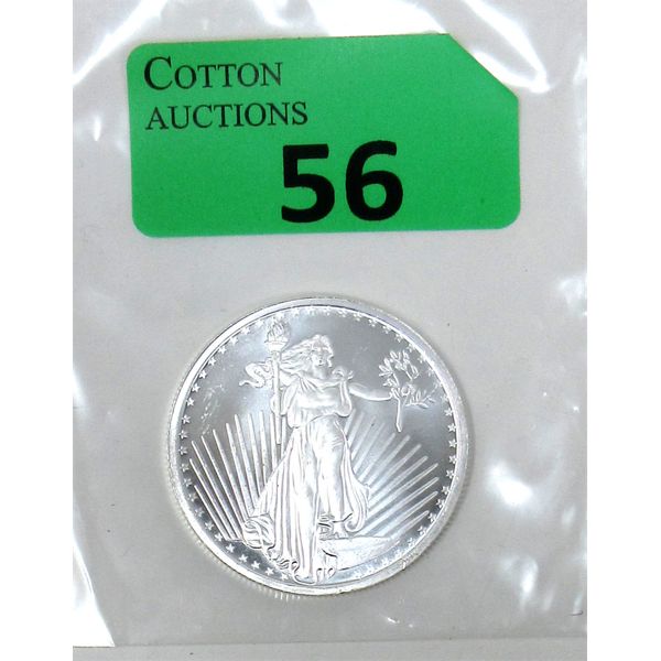 1 Oz .999  Silver Saint Gaudens Round 