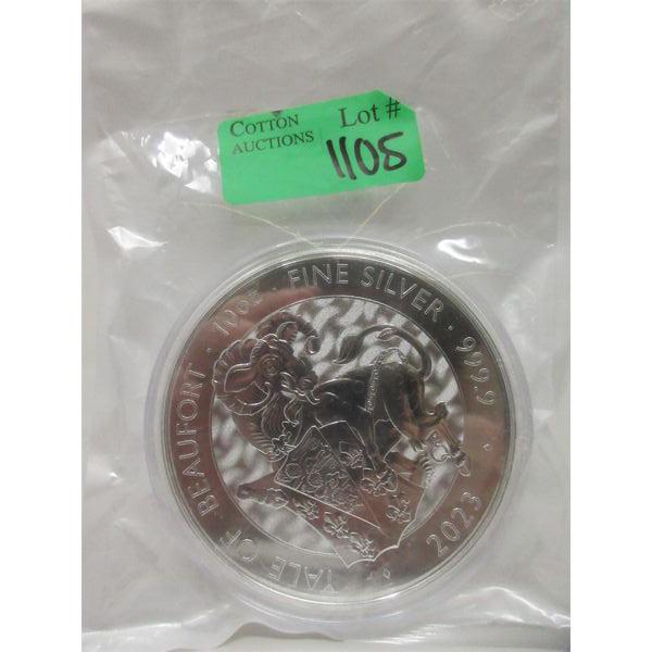 10 Oz .9999 Silver 2023 Yale of Beaufort Coin  