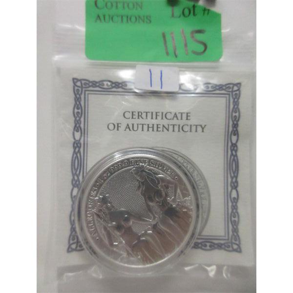 1 Oz .9999 Silver 2021 Allegories Austria & Germania Coin