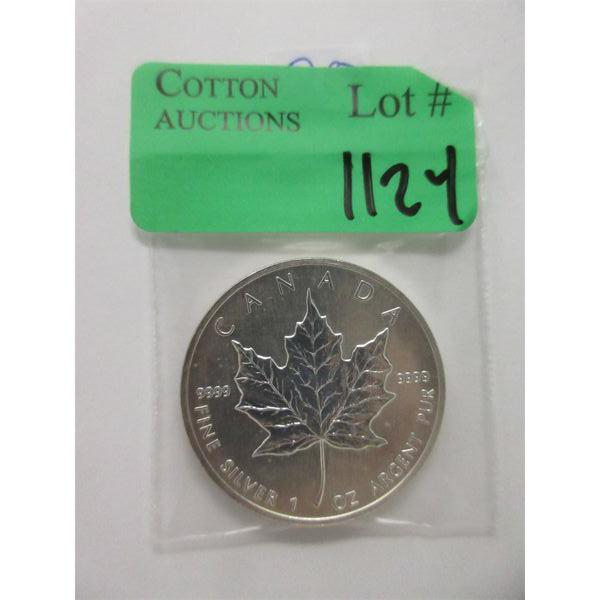 1 Oz .9999 Silver 1990 Canada Maple Leaf Coin