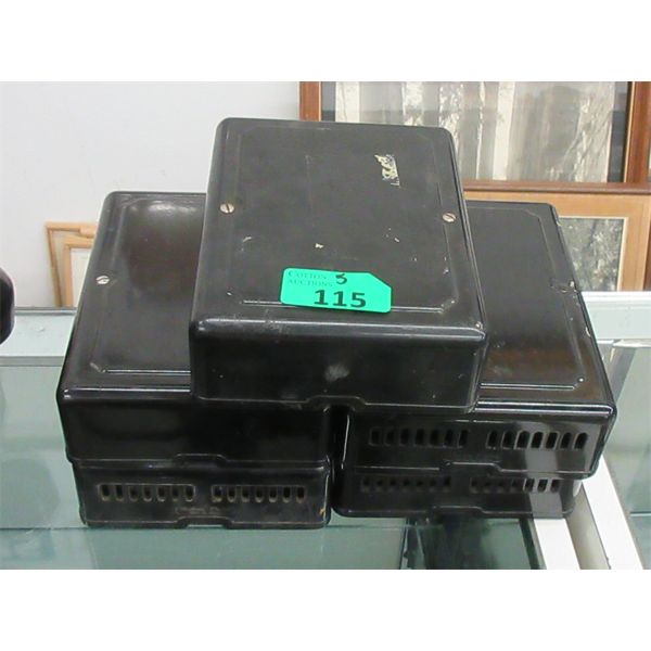5 Vintage Bakelite Phone Ringer Boxes
