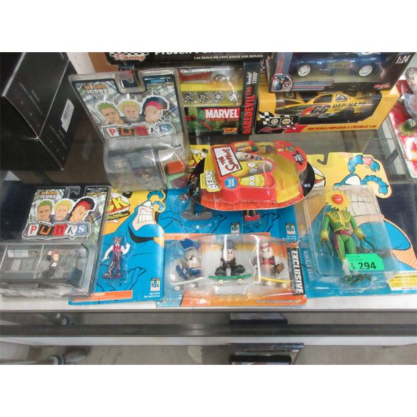 8 Pcs. Lot of Punks, The Tick & The Simpsons Toys