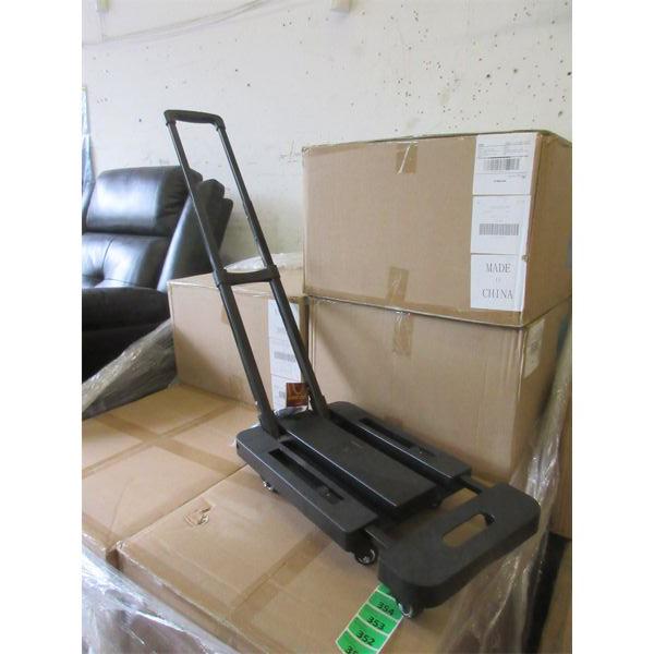 New 6 Wheel Office Handcart with Luggage Straps