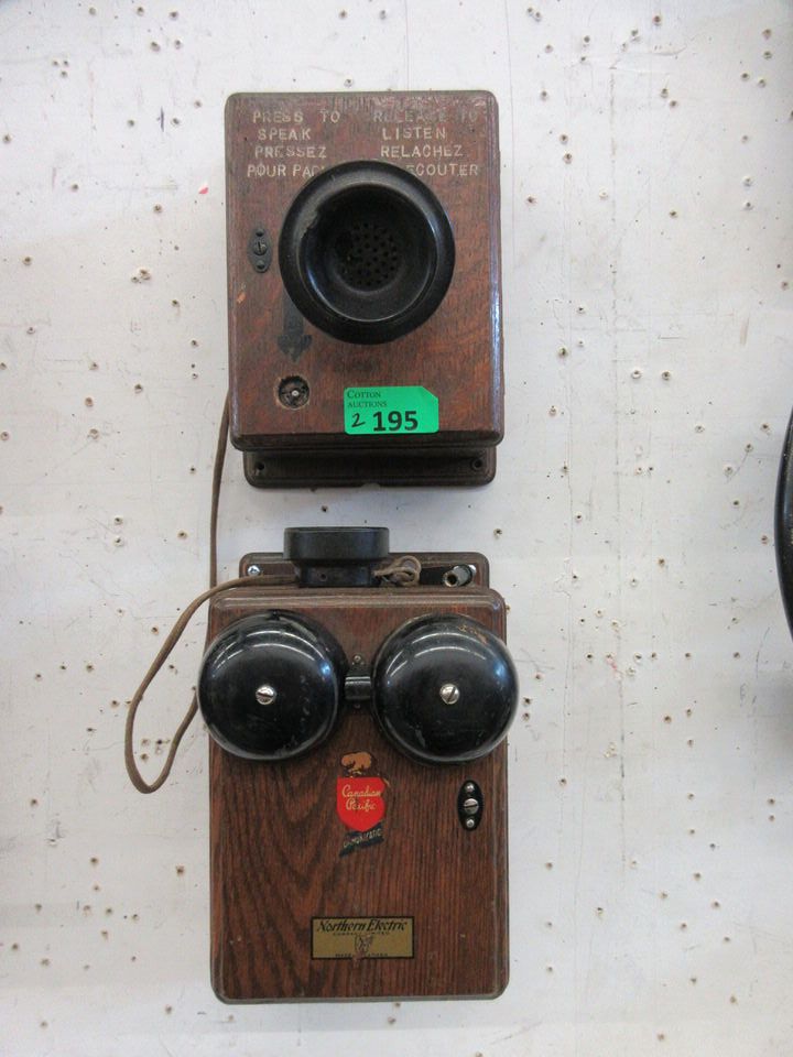 Vintage C.P. Railway Wall Phone & Ringer Box