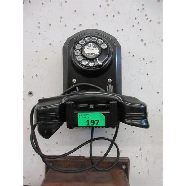 Vintage Rotary Dial Cradle Wall Phone