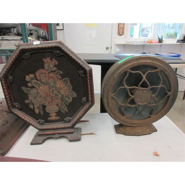 2 Vintage Speakers - 1 Tapestry & 1 Metal