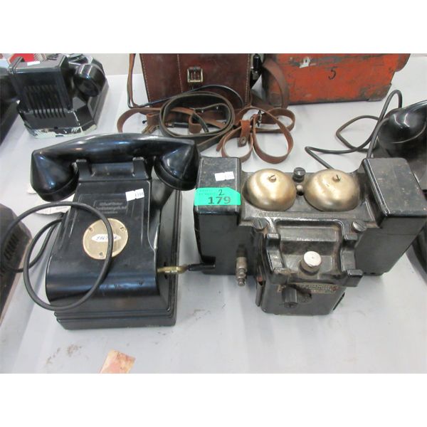 Vintage Federal Crank Desk Phone & a Phone Set