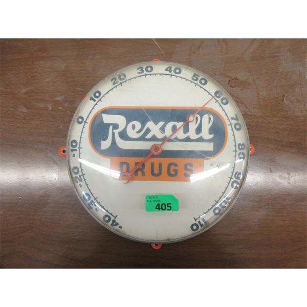 Vintage Rexall Drugs 13" Wall Thermometer 