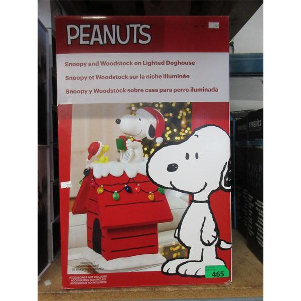 16  Snoopy & Woodstock on Lighted Dog House