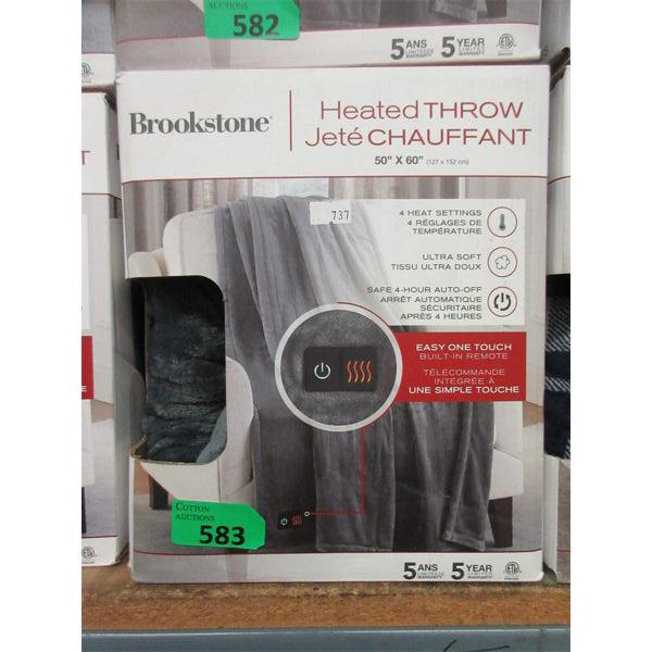 Brookstone 50" x 60" Heated Throw - Blue 