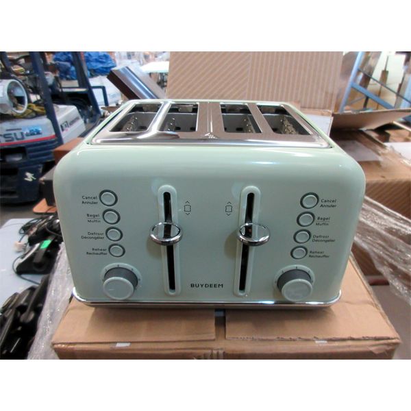 New 4 Slice Electric Toaster - Cozy Greenish