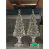 Image 1 : 2 Illuminated 14" Glitter Christmas Trees