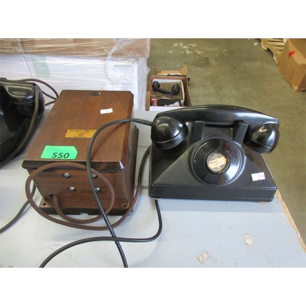 Vintage Northern Electric Desk Phone & Ringer Box