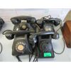 Image 1 : 4 Vintage Black Desk Phones
