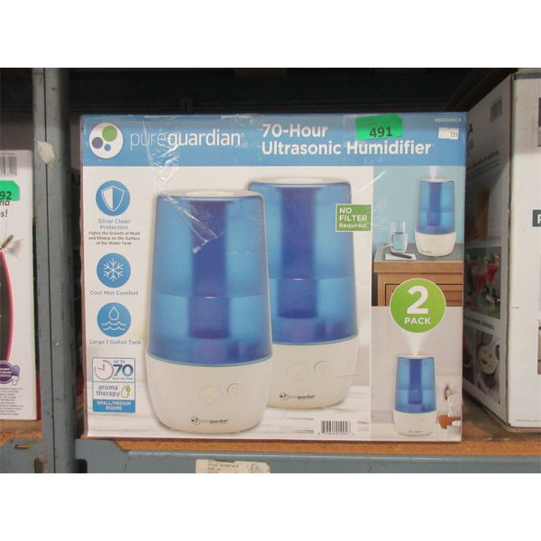 Pureguardian Ultrasonic Humidifier Twin Pack