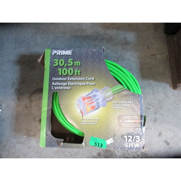 Green 100' Outdoor Extension Cord