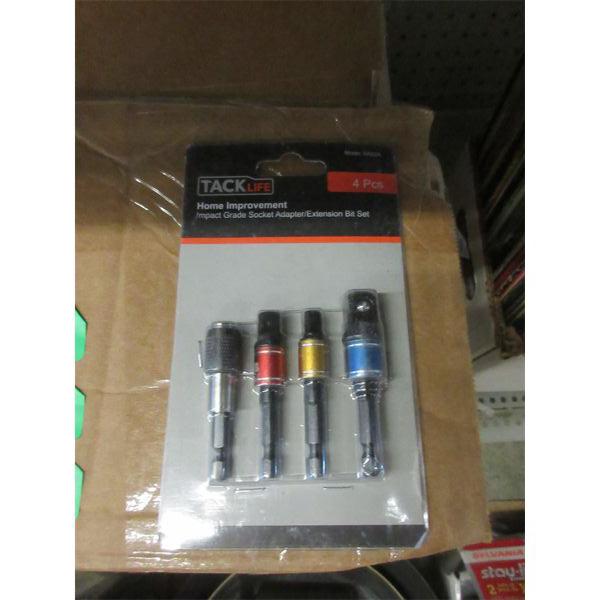 10 New Impact Grade Socket Adapter/Extension Bit Sets