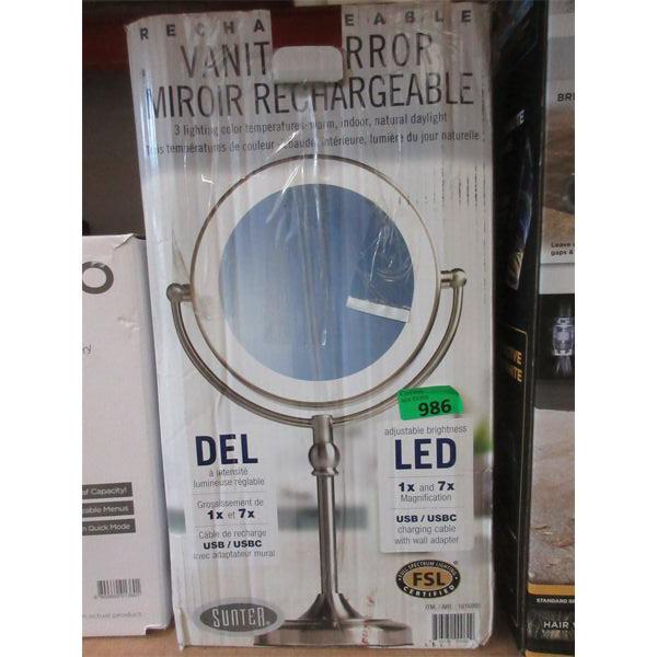 Rechargeable LED Magnifying Make Up Mirror