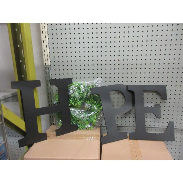 9 Sets of Wood Letter Wall Signs 