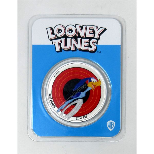 1 Oz .999 Silver 2023 Colourized Road Runner Loonie Tunes Coin