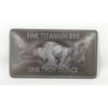Image 1 : 1 Oz .999 Fine Titanium Buffalo Motif Bar 