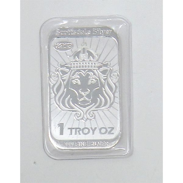 1 Oz .999 Silver 2013 Scottsdale Legal Tender Bar 