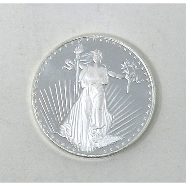 1 Oz .999 Silver Eagle/Lady Liberty Round 