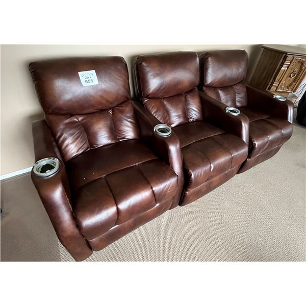 Electric theatre style recliner couch