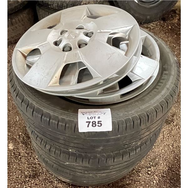 3- 225x65 R17 c/w hub caps