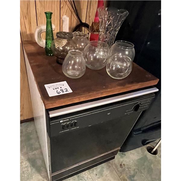 Portable Dishwasher (as is) and glass vases
