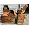 Image 1 : Large Assortment Of Vintage Wooden Crates - Various Sizes