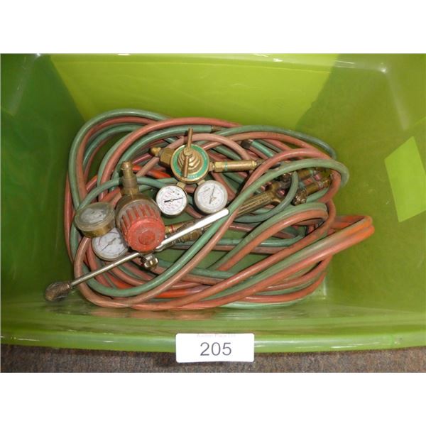 oxy/acetalene hoses gauges & cutting torch