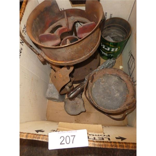 lead fishing mould & propane burner