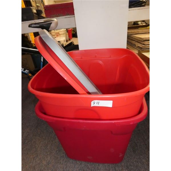 plastic storage totes