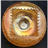 Image 3 : Fenton Marigold Carnival Glass "Persian Medallion" Hair Receiver with square Top Opening. Circa 1907